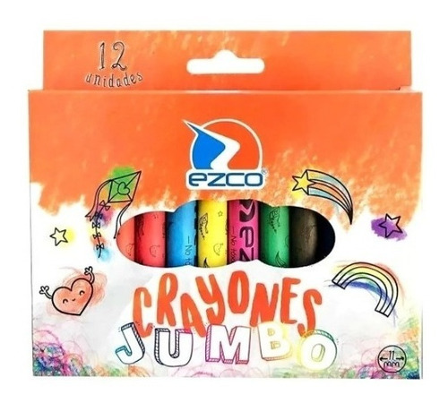 Crayones Ezco Jumbo X 12 Colores