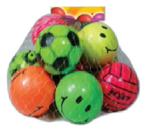 Pelota De Esponja Decorada De 2 1/5 Con 10 Pzas