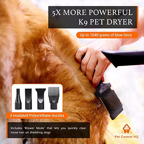 Secador de pelo para perros para aseo – Secador profesional de alta  velocidad de 4.5 HP para perros – Secador de mascotas ajustable de calor  bajo