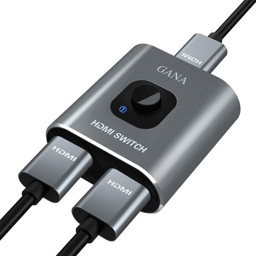 Switch Splitter Hdmi 4k De 3 Puertos Color Gris