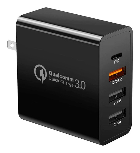 Cargador Con 4 Puertos Usb C De 48 W De Carga Rápida