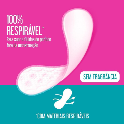 Protetor Diário Carefree Todo Dia Sem Perfume C/ 15 Unidades