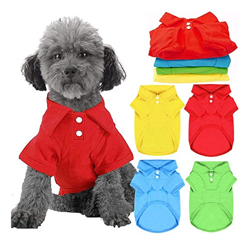 Doggyzstyle 4 Piezas Camisas Para Perros Polo Con Cuello Cam