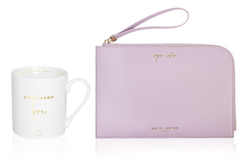 Katie Loxton Super Sister Secret Pouch, Love Taza De Café De