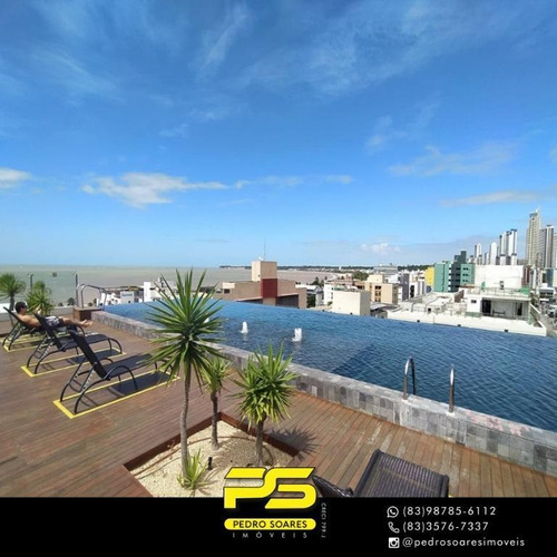 Imagem 2 de 18 de Flat Com 1 Dormitório Para Alugar, 35 M² Por R$ 3.000,00/mês - Cabo Branco - João Pessoa/pb - Fl0120