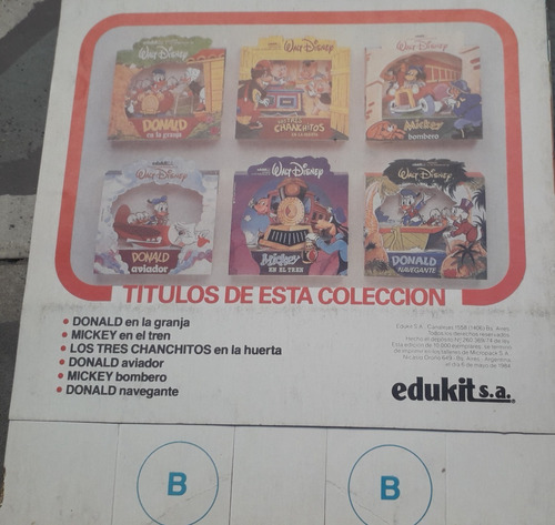 Libro Antiguo Edukit ** Donald En La Gran** Walt Disney 1984 (Usado)
