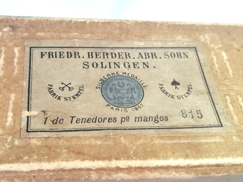 Caja Antigua Friedr Herrera Abr Sohn Solingen De 1910