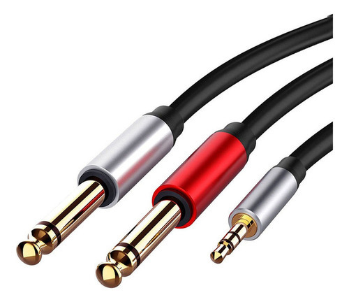 Cable Divisor En Y De 1,8 M, 3,5 Mm, Trs A Dual, 6,35 Mm, Ts Color Fix