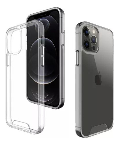Capa Case Anti Shock P/iPhone 11 12 13 14 Pro Max Cor Transparente Compativel iPhone 12 Normal 6.1