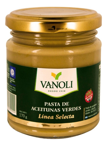 Pasta De Aceitunas Verdes Vanoli Sin Tacc