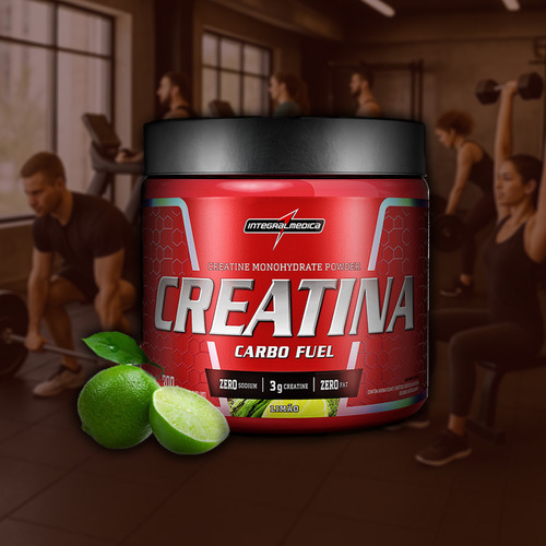 Creatina Integralmédica 300g Sabor Limão Força Esportes Foco