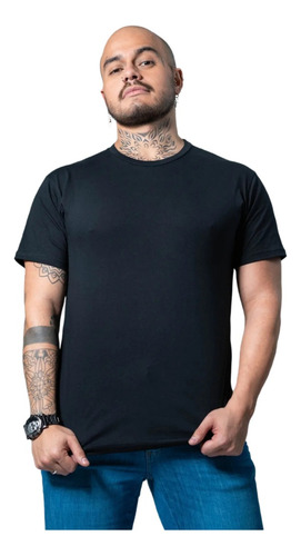 Kit 04 Camiseta Masculina Básica Lisa Leve Macia Resistente
