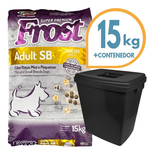 Comida Frost Adulto Sb Small Breed 15 Kg + Contenedor