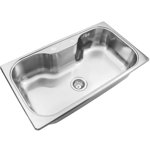 Imagen 3 de 5 de Pileta Cocina Johnson Luxor SI85 AD Pulida Agujero Dosificador