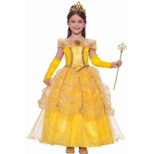 Disfraz Para Niña Princesa Dorada Talla M Halloween