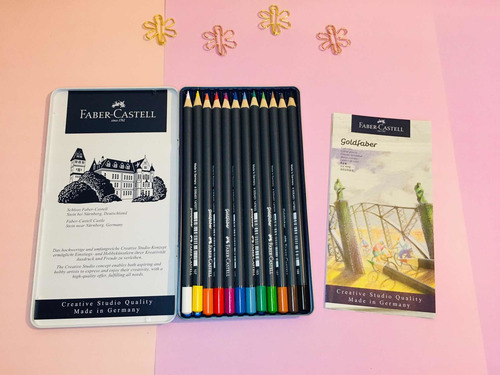 Imagen 3 de 5 de Estuche 12 Lápices De Colores, Goldfaber Faber Castell