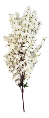 20pz Rama De Cerezo Durazno Flor 30 Varas Artificial 95cm Blanco
