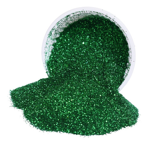 Glitter Em Pó Preto Purpurina Brilho P/ Artesanato Escolar Cor Verde-escuro