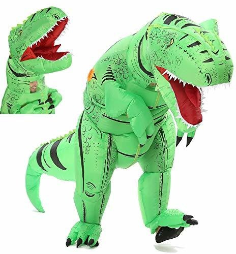 Disfraz De Dinosaurio Inflable T-rex Adulto.