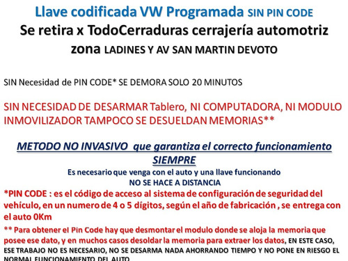Imagen 2 de 2 de Llave Codificada Suran Sin Necesidad De Pin Code