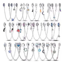 Comprar Combo 2 Cadenas De Seguridad Charms Compatible Plata 925 :)!