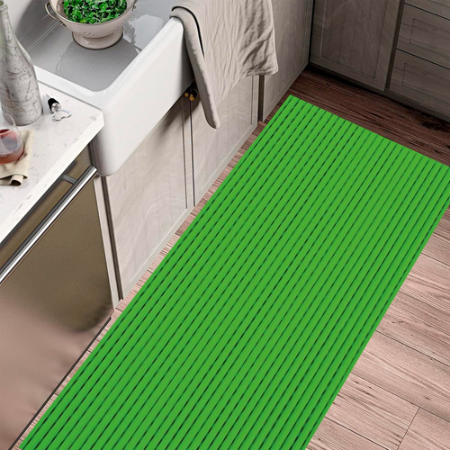 Tapete Emborrachado Cozinha Antiderrapante 4 Metros X 45cm Comprimento 4 M Cor Verde Desenho Do Tecido Liso Largura 45 Cm