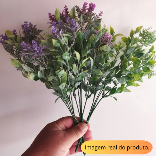 Buque Capim Artificial 3 Unida Flor Que Parece Real 5 Galhos