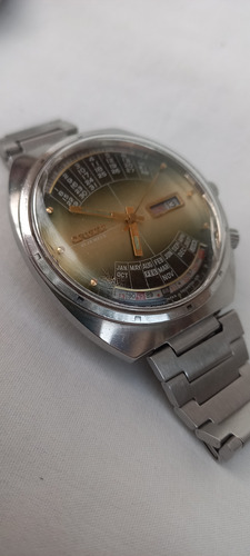 Reloj Orient Multi Year Calendar Y469672-4a Plateado Plateado Marrón Claro