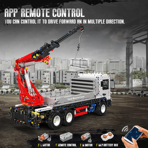 Mold King 17063 Technik Crane Truck Modelo De Bloques De Con