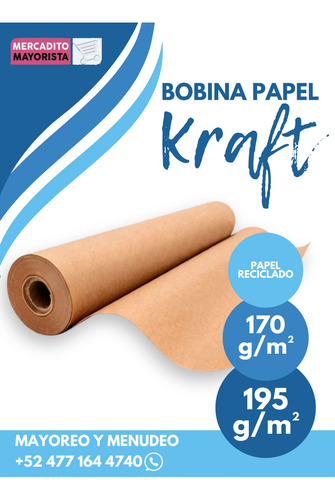 Rollos De Papel Kraft 195 Y 170 G/m2 (papel Reciclado)