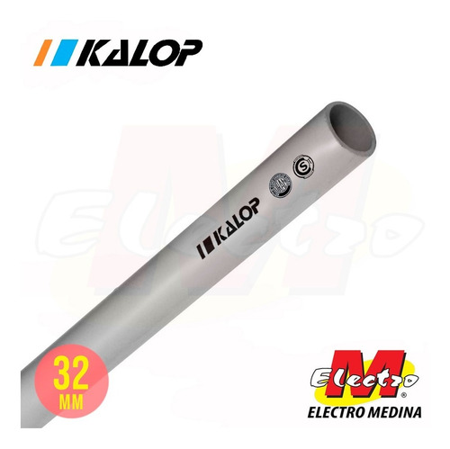 Caño Doblado Frio 32mm Pvc Semi Pesado Kalop Electro Medina