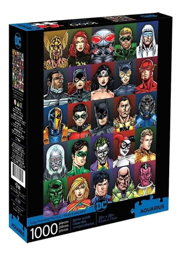 Puzzle Dc Comics Faces - 1,000 Piezas - Aquarius