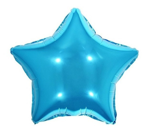 Bexiga Metalizado Estrela 18 Polegadas (45cm) Cor Azul