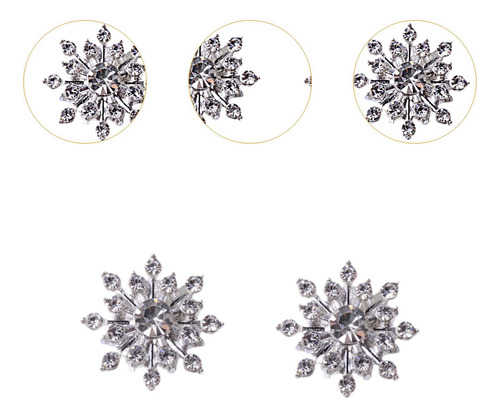 20 Piezas De Diamantes De Imitación Posterior Sin Perla