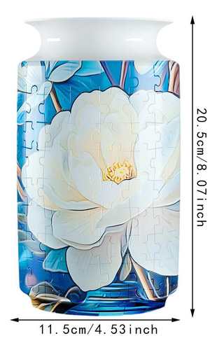 Florero De Rompecabezas 3d, Florero Único Artesanal, Flor