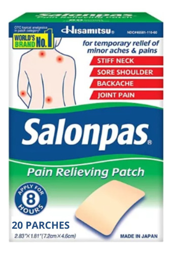 Parches Para Dolores Musculares Salonpas X20un Made In Japon