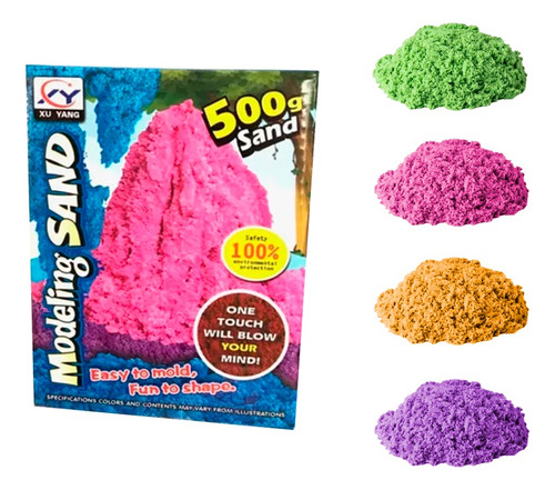 Arena Kinetica Magica Infantil Modeling Sand Molde 500 Gr