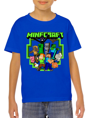 Remera Camiseta  Algodon Minecraft 