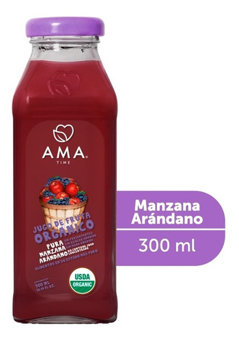 Ama Jugo Manzana Arándano Orgánico 300cc