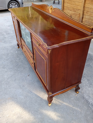 Buffet Aparador Provençal Cristaleira Antigo Marrom (Usado)