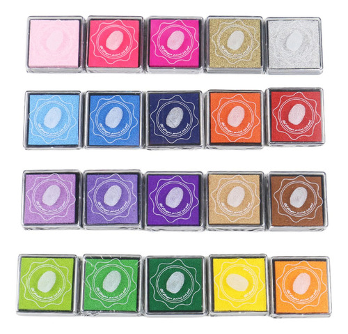 Almofada De Tinta Artesanal Carimbos Parceiros Diy Color, 20