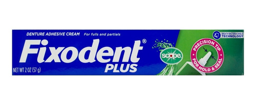 Fixodent Plus Adhesivo Para Prótesis Dental Con Scope 57gr