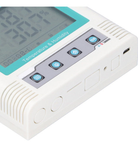 Gravador De Umidade Lcd, Temperatura Digital Embutido
