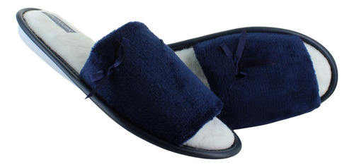 Calzatura Pantufla Sueco Afelpada Confort Moño Mujer 93421