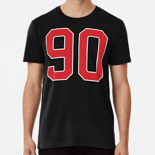 Remera Sports Number 90, Red Black Color Lucky Sport Ninety 
