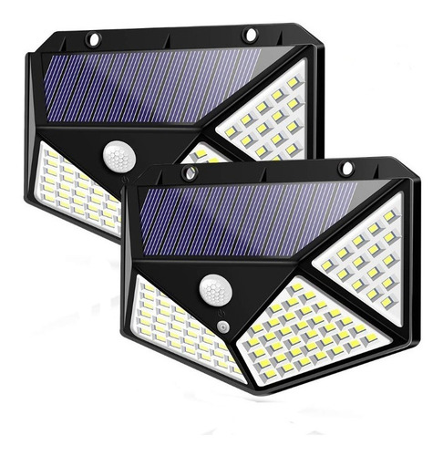 Lampara Solar 100 Leds Sensor De Movimiento Exterior Campin
