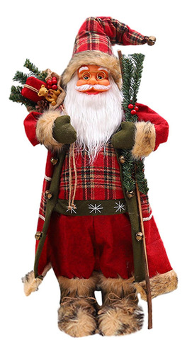 Figura Navideña De Papá Noel, Adorno Navideño Para 30 Cm [u]