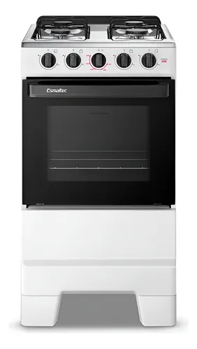 Fogão a Gás Mesa Inox e Forno 50L Limpa Fácil Esmaltec F4ISB Cor Branco 4 bocas