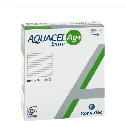 Aquacel Ag Extra Alginato De Plata 5x5 Cm Unidad Convatec