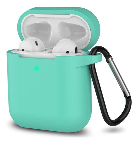 Case Protetora De Silicone Para Fones AirPods 1 E 2 Geração Cor Verde